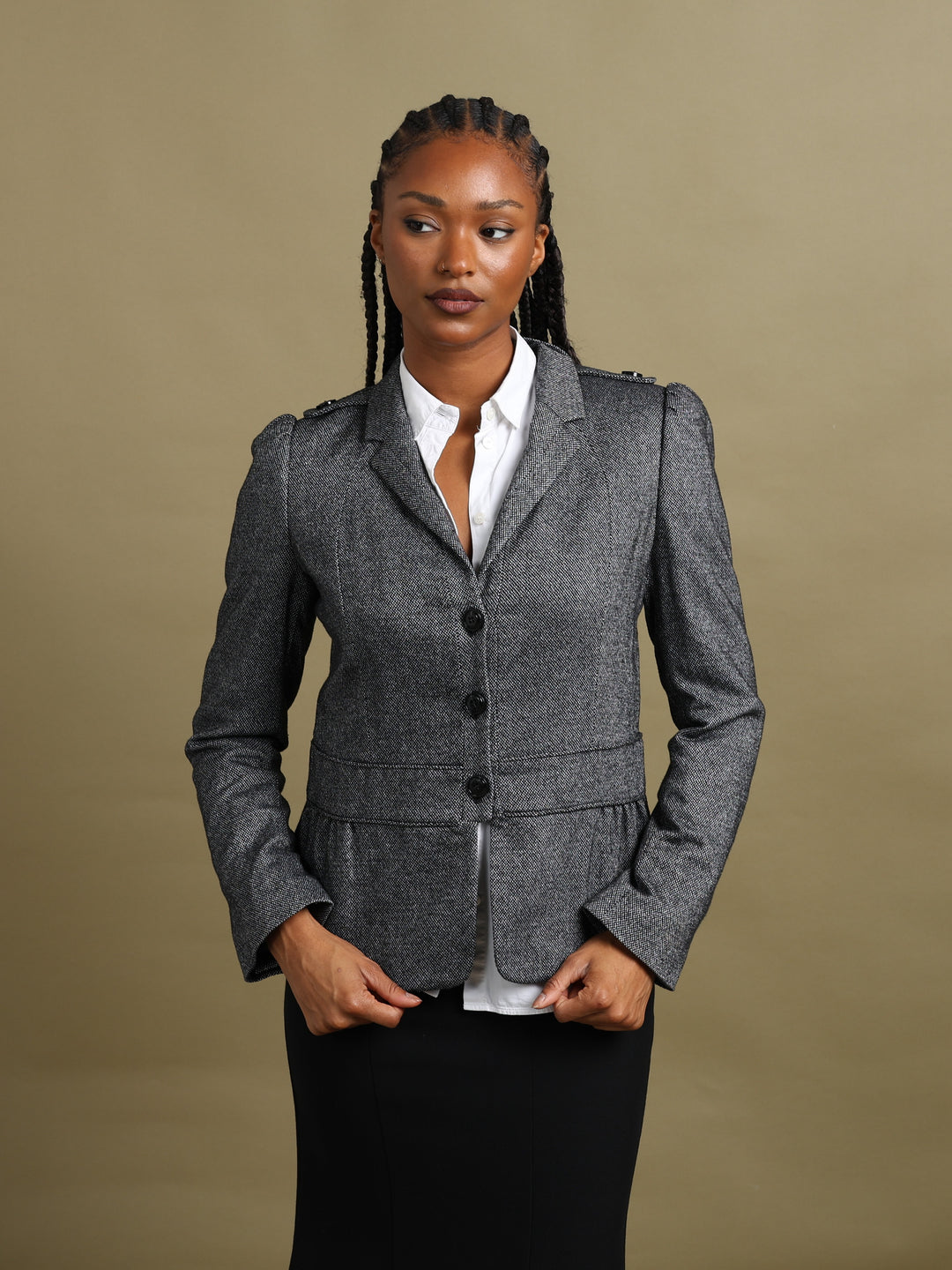 Burberry London Blazer Grey Women's M - front