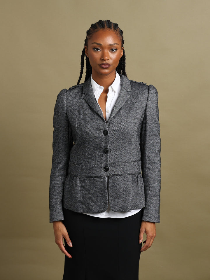 Burberry London Blazer Grey Women's M - back