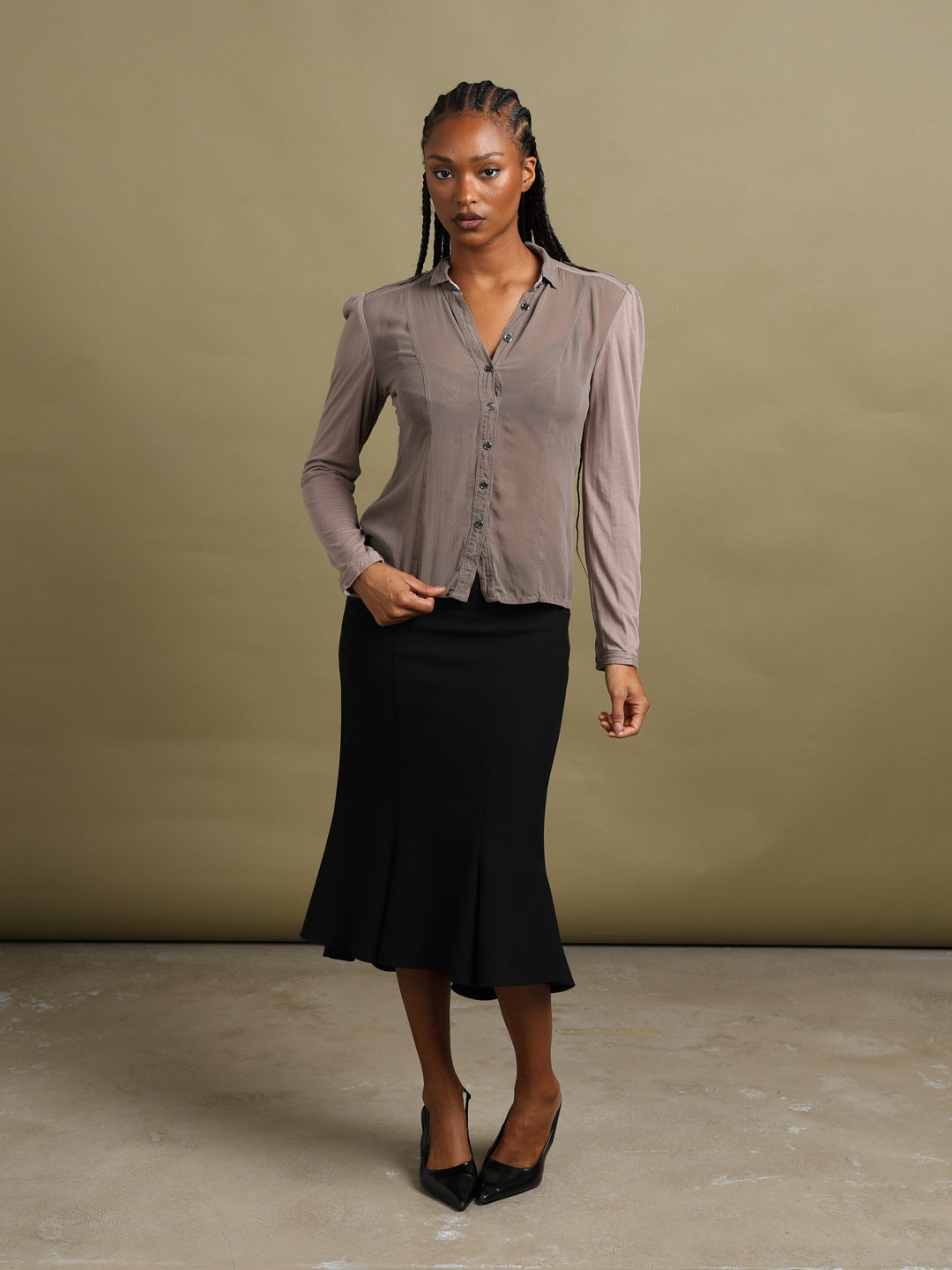 Burberry Brit Shirt Brown Women's S - back