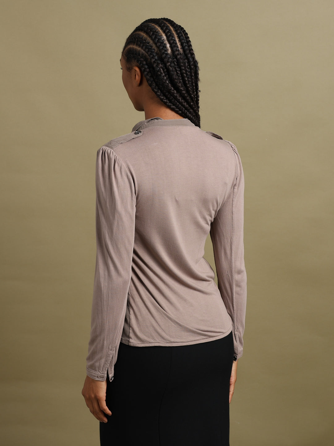 Burberry Brit Shirt Brown Women's S - detail 1