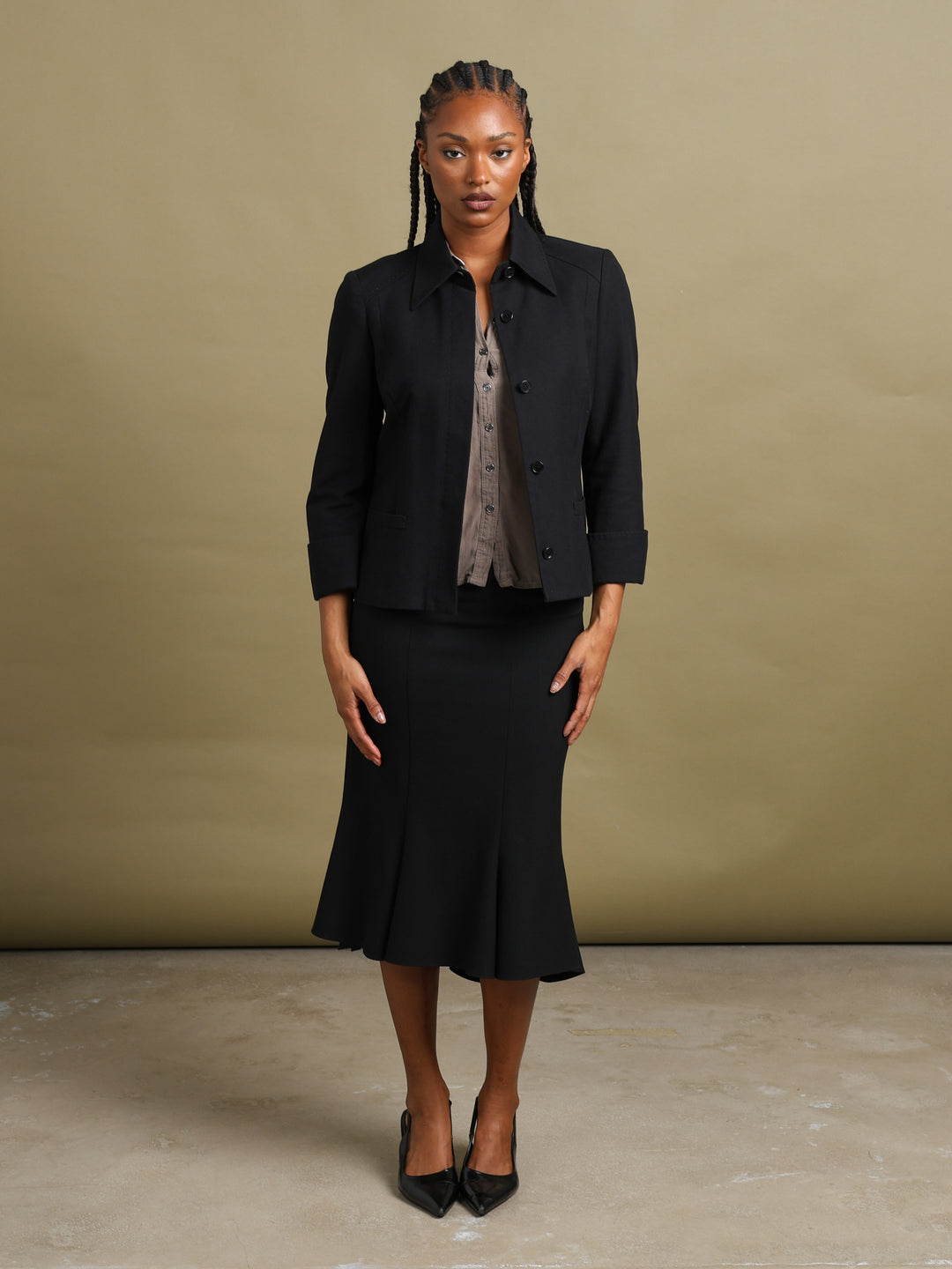 Burberry London Shawl Collar Jacket Black Women's S - detail 2