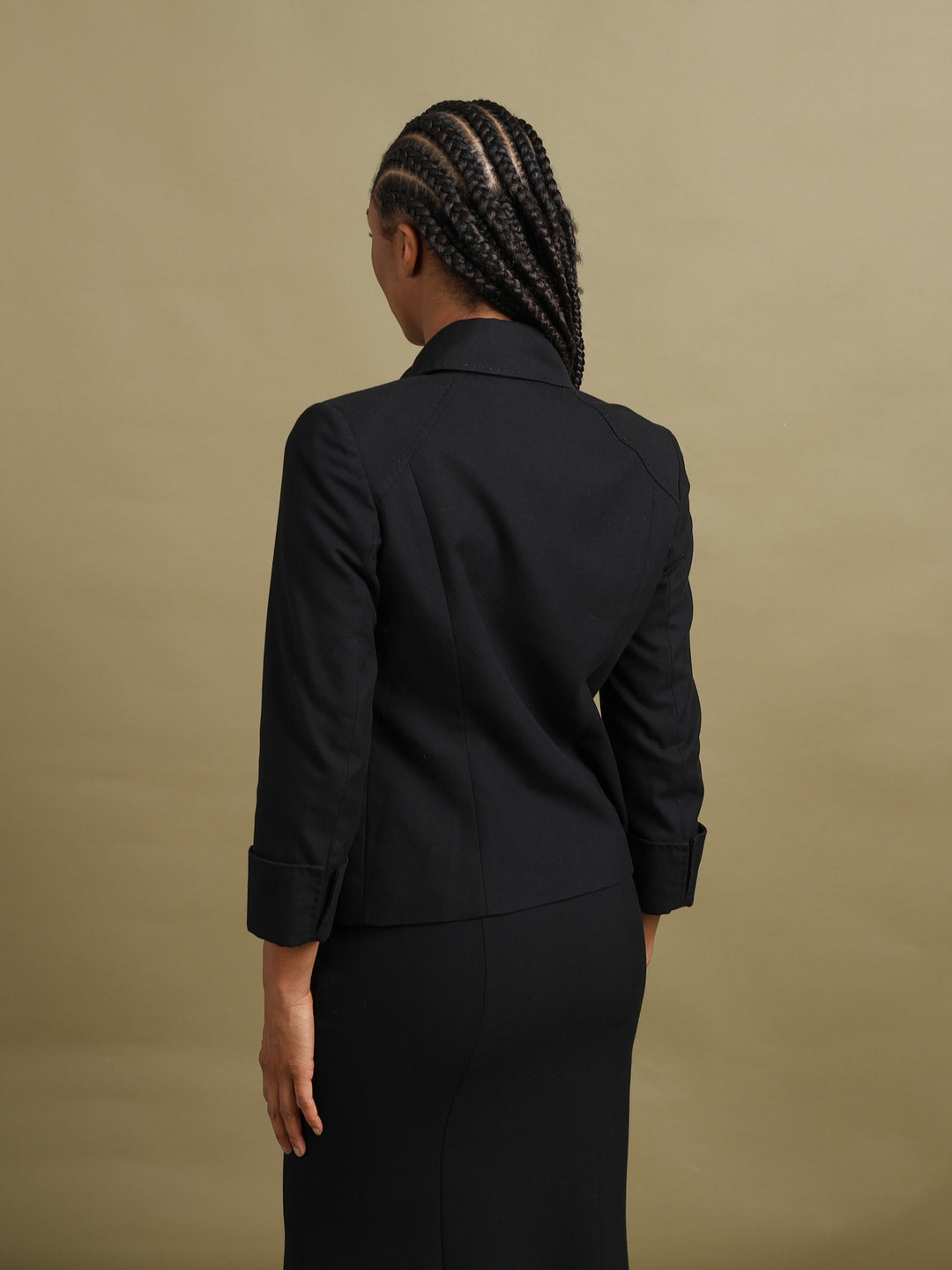 Burberry London Shawl Collar Jacket Black Women's S - detail 3