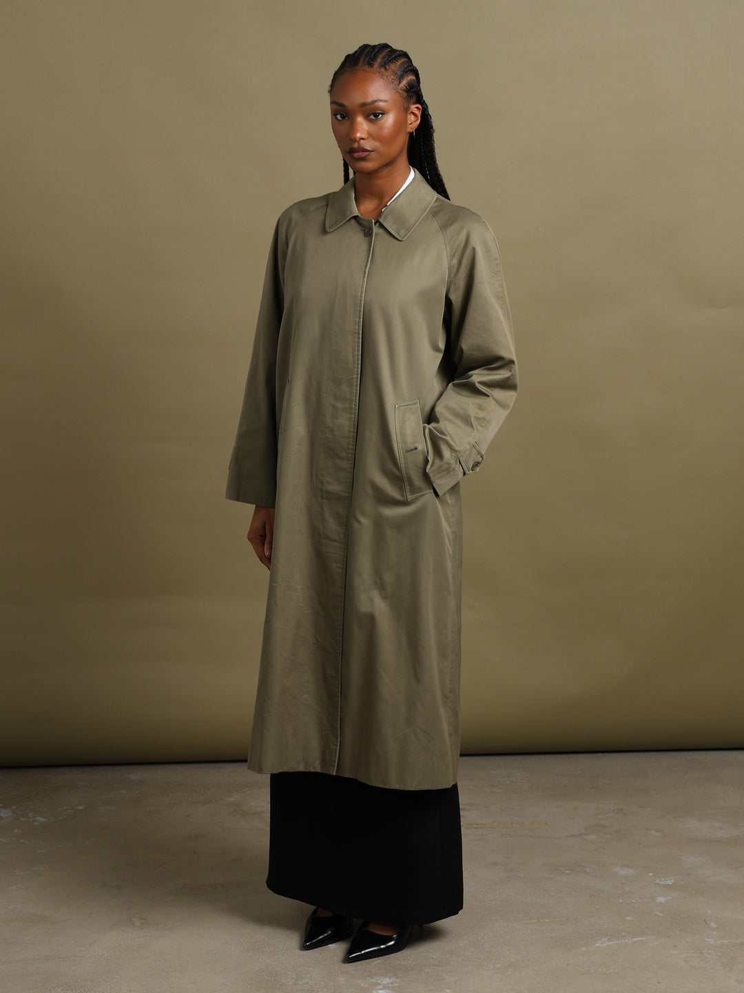 Burberrys Trench Coat Green Women's M - detail 1