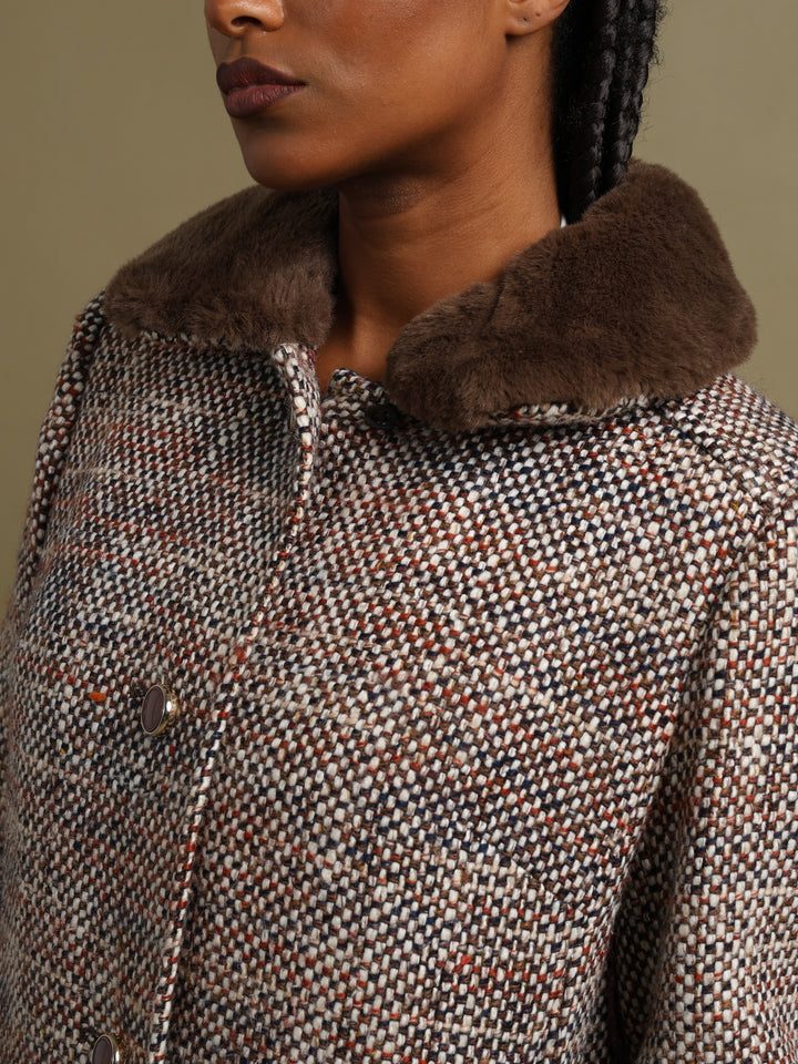 Aquascutum Overcoat Cream Women's XL - detail 1