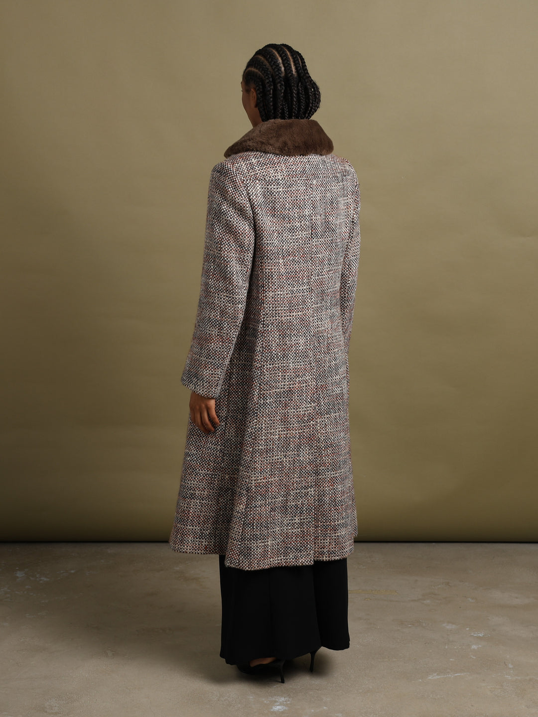 Aquascutum Overcoat Cream Women's XL - detail 2
