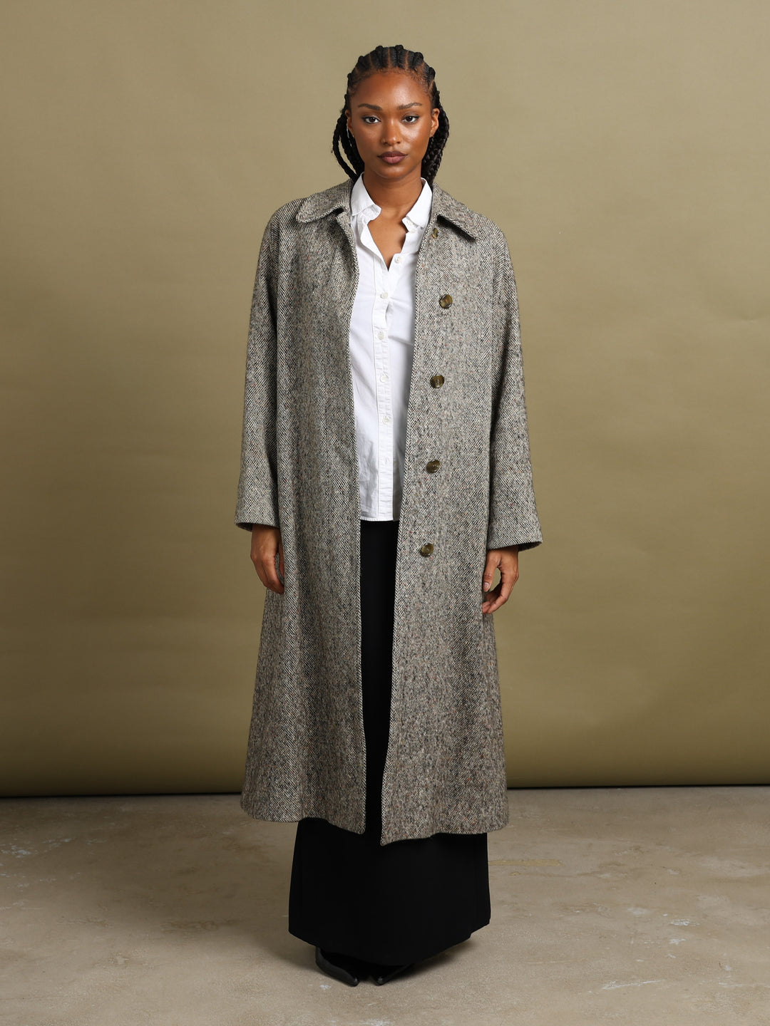 Burberrys Overcoat Grey Women's L - back