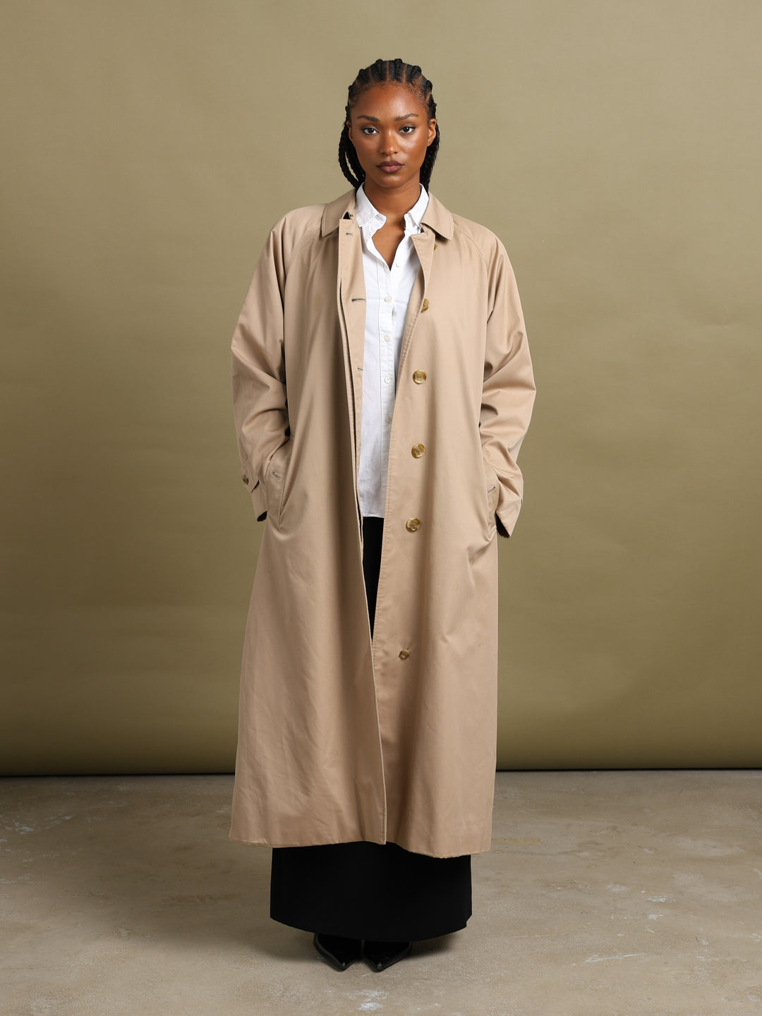 Burberrys Trench Coat Beige Women's XL - front