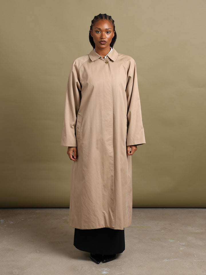 Burberrys Trench Coat Beige Women's XL - fabric detail