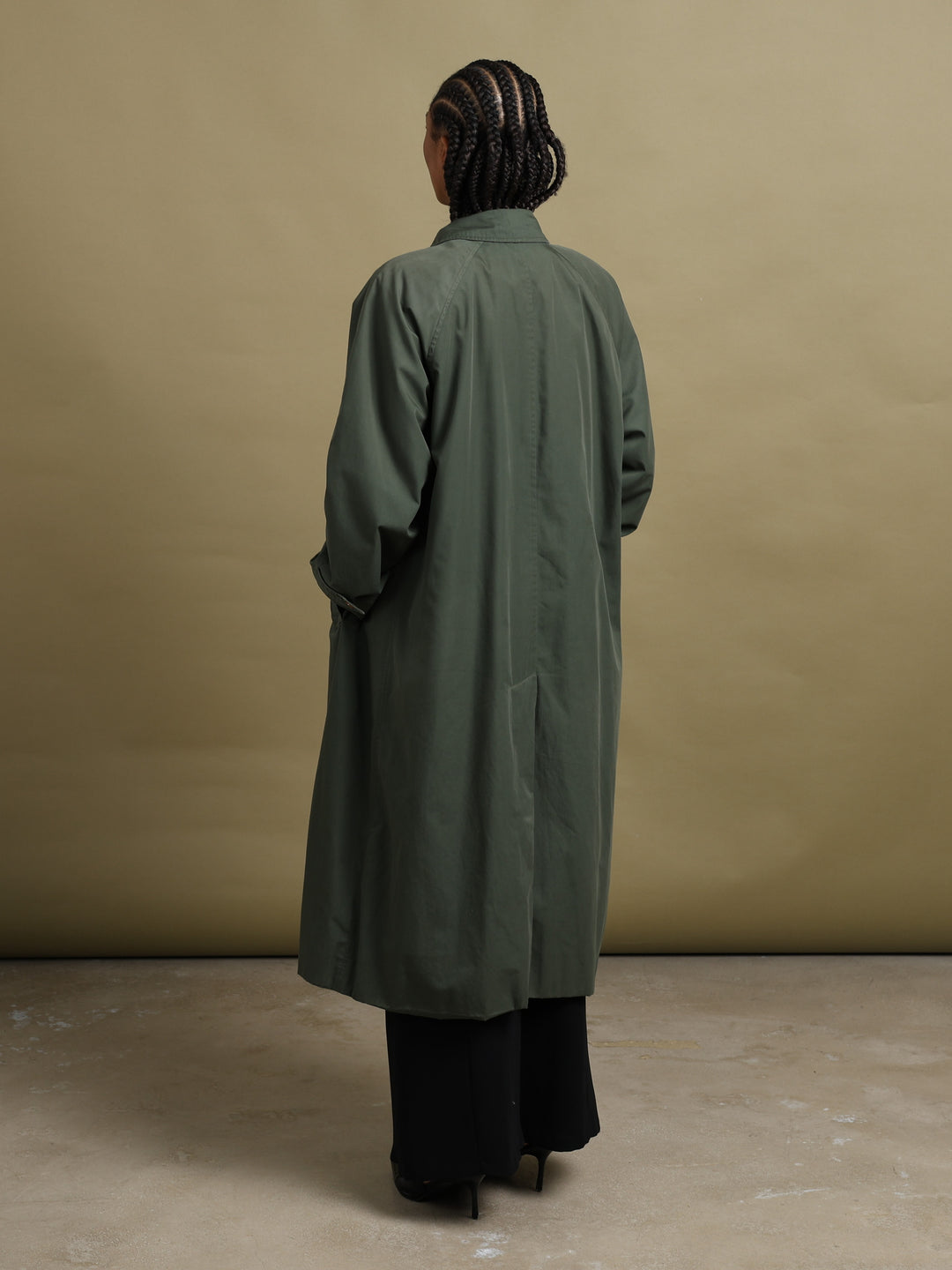 Burberrys Single Breasted Trench Coat Green Women's XL - detail 2