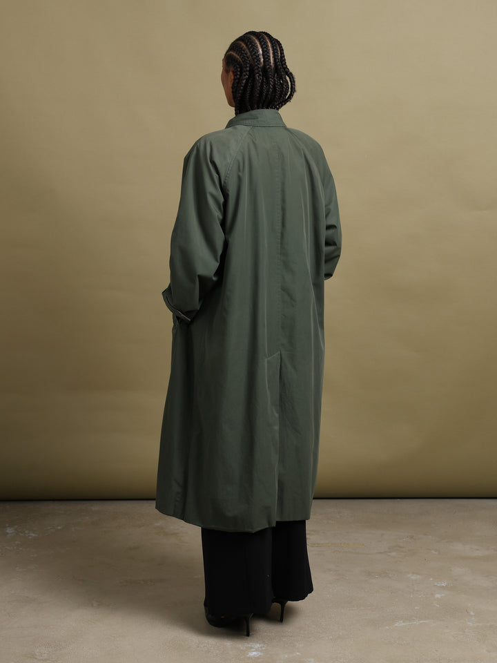 Burberrys Single Breasted Trench Coat Green Women's XL - detail 2