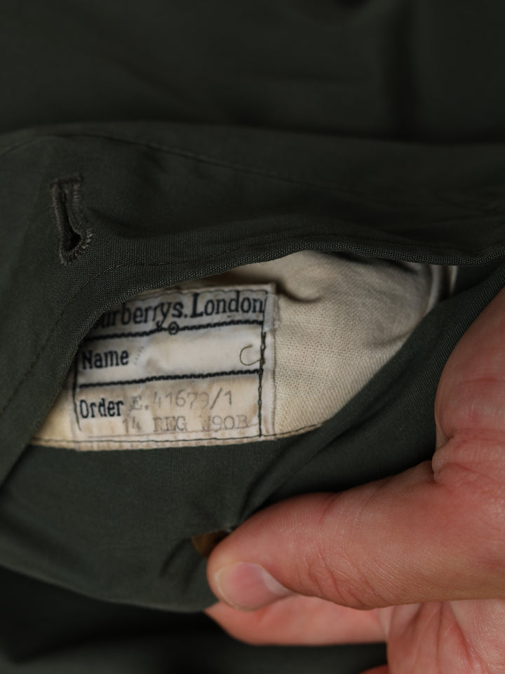 Burberrys Single Breasted Trench Coat Green Women's XL - detail 5