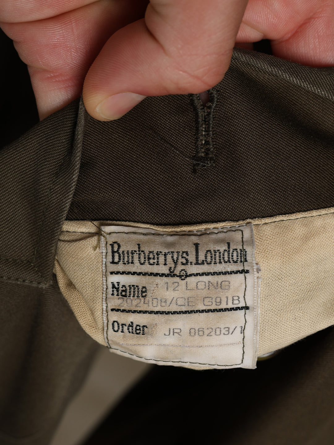 Burberrys Double Breasted Trench Coat Olive Women's L - detail 8