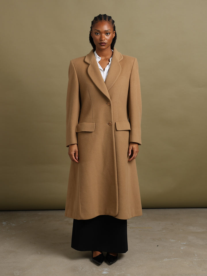 Giorgio Armani Overcoat Camel Women's M - front
