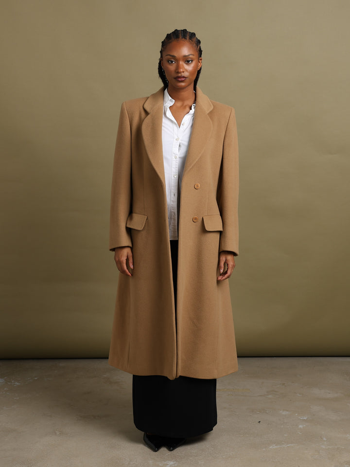 Giorgio Armani Overcoat Camel Women's M - back