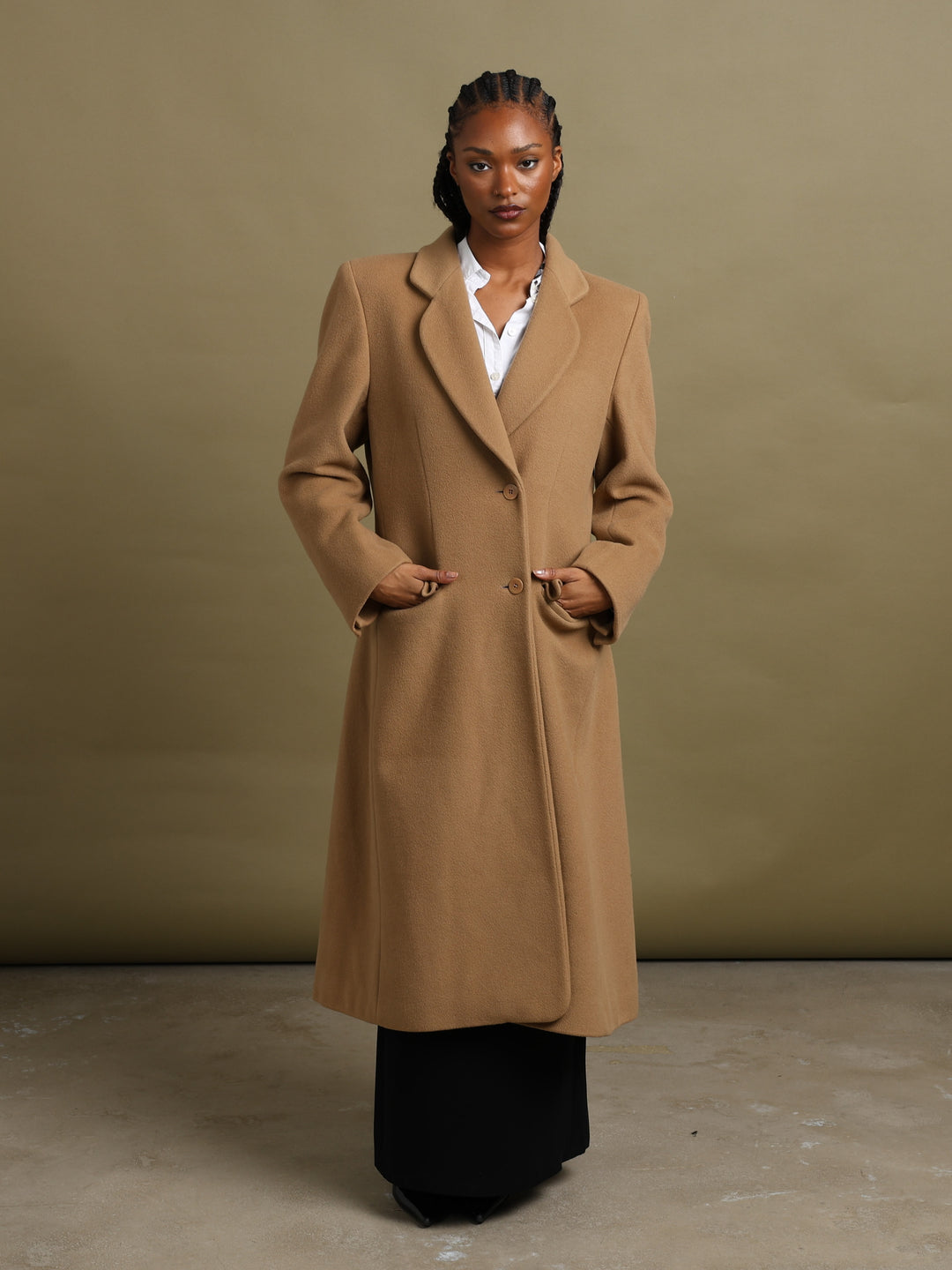 Giorgio Armani Overcoat Camel Women's M - styled