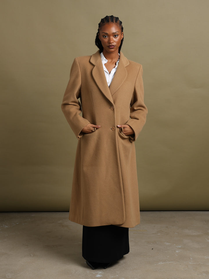 Giorgio Armani Overcoat Camel Women's M - styled