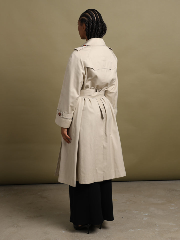 Aquascutum Double Breasted Trench Coat Beige Women's L - detail 2