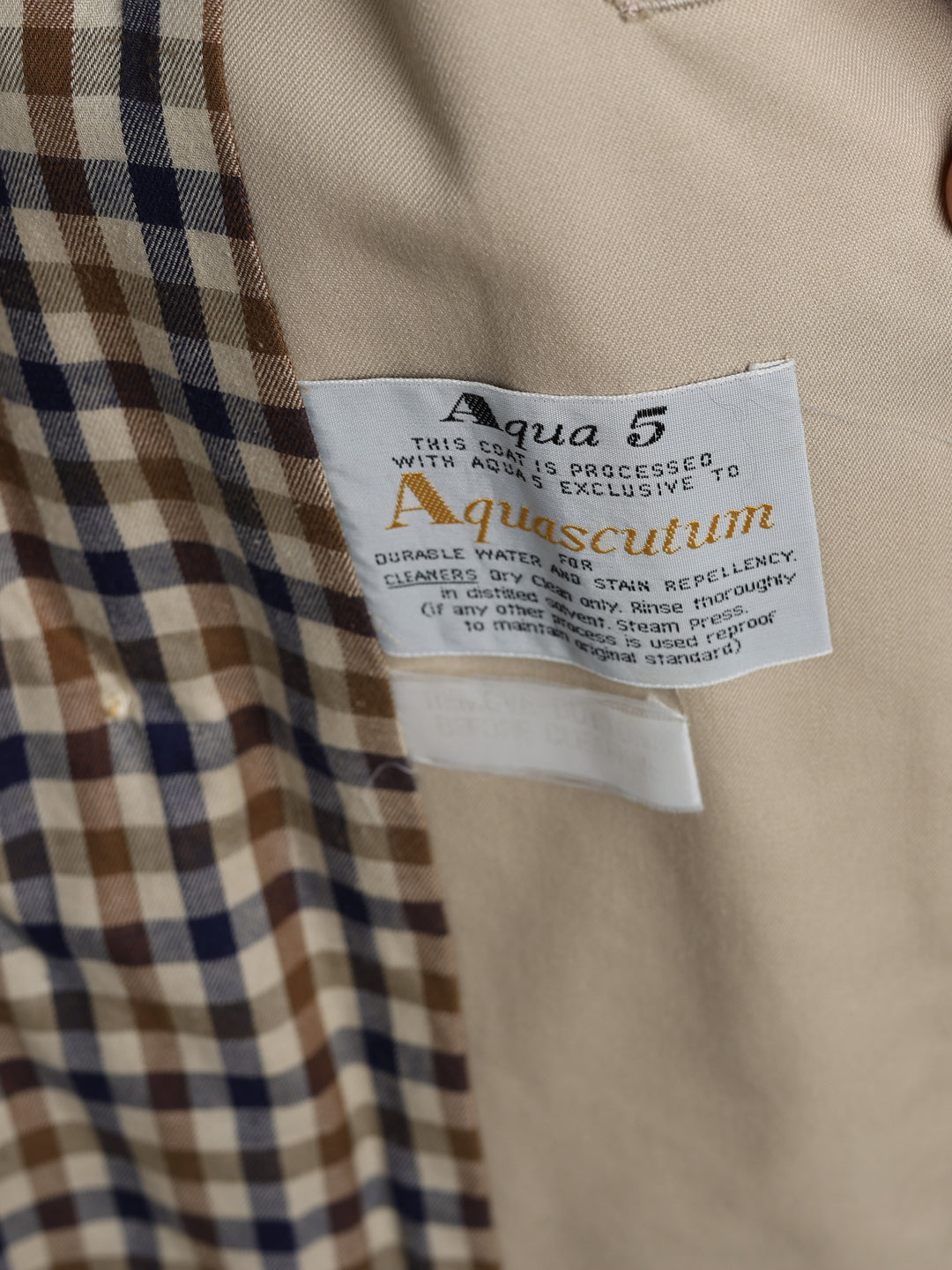 Aquascutum Double Breasted Trench Coat Beige Women's L - detail 5