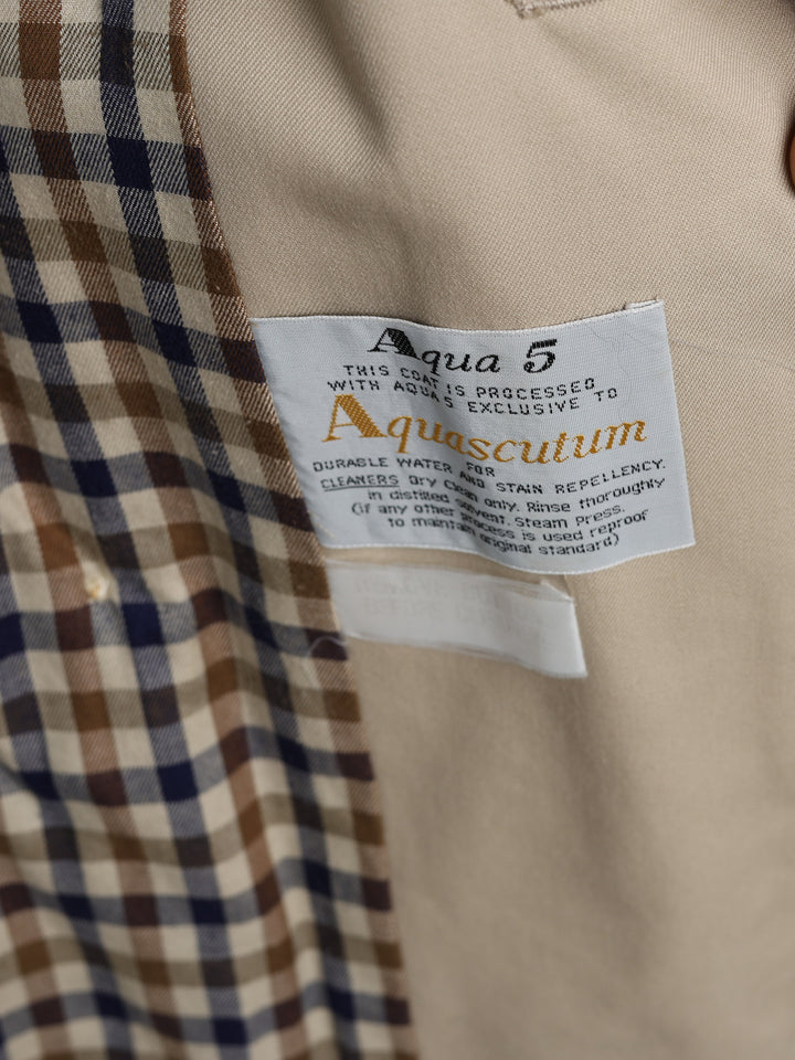 Aquascutum Double Breasted Trench Coat Beige Women's L - detail 5