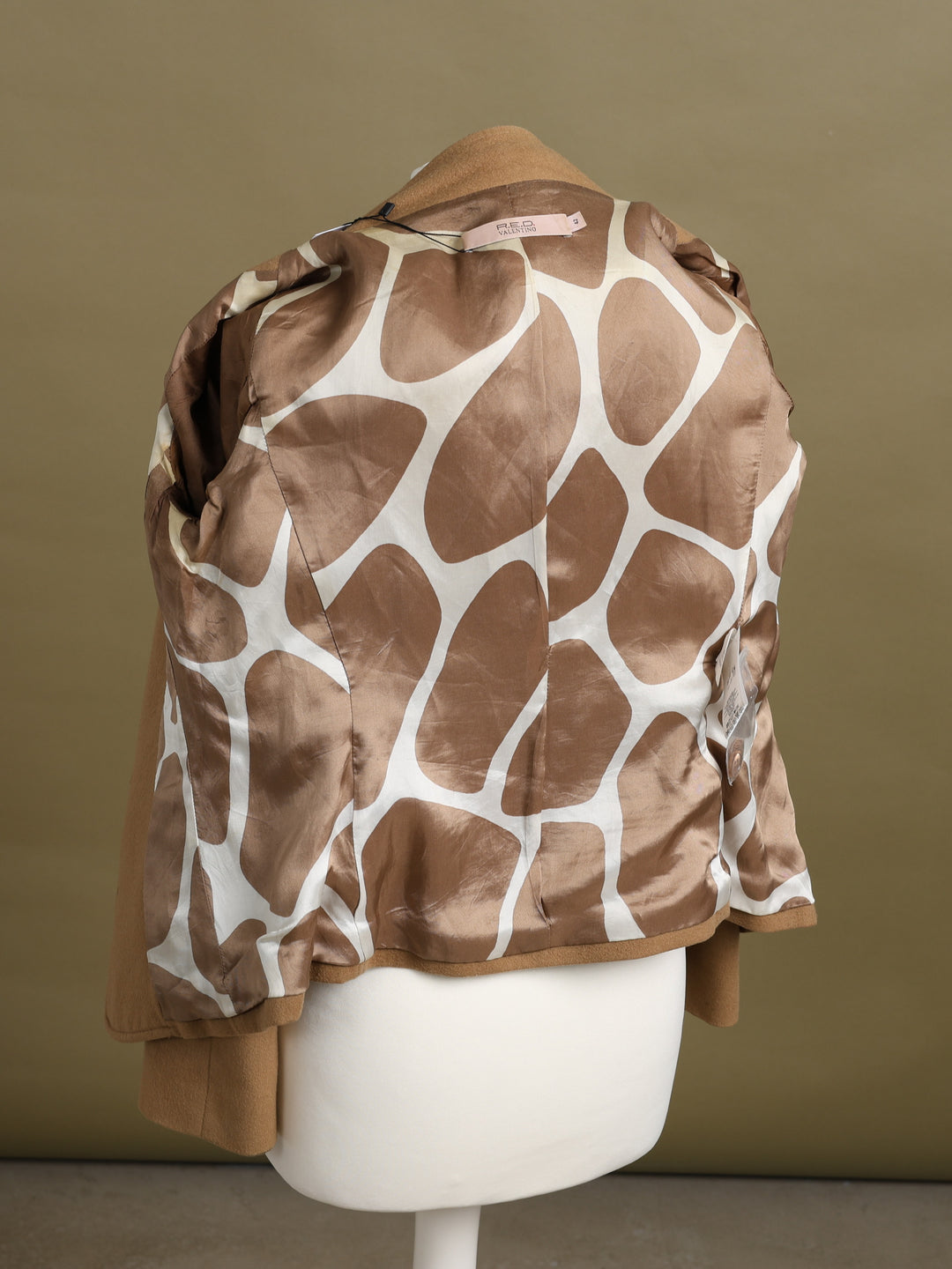 Red Valentino Fitted Stand-Collar Jacket Camel Women's M - detail 2