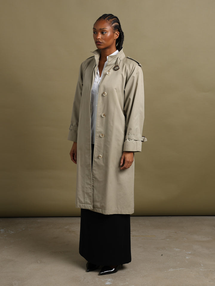 Burberrys Trench Coat Beige Women's S - fabric detail