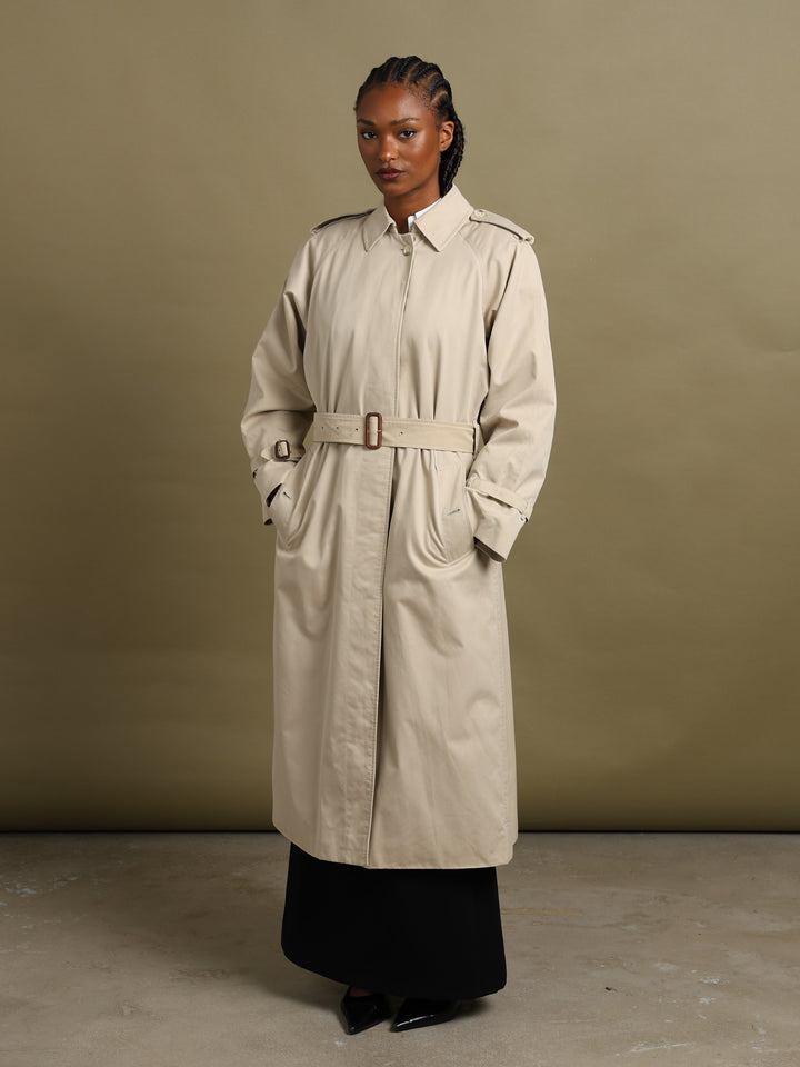 Burberrys Trench Coat Cream Women's L - front