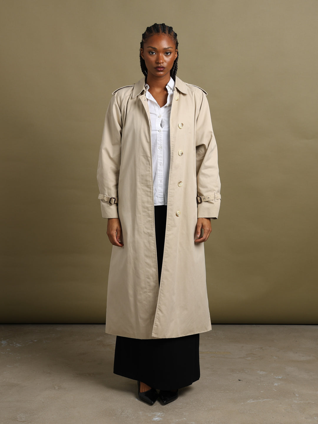 Burberrys Trench Coat Cream Women's L - back