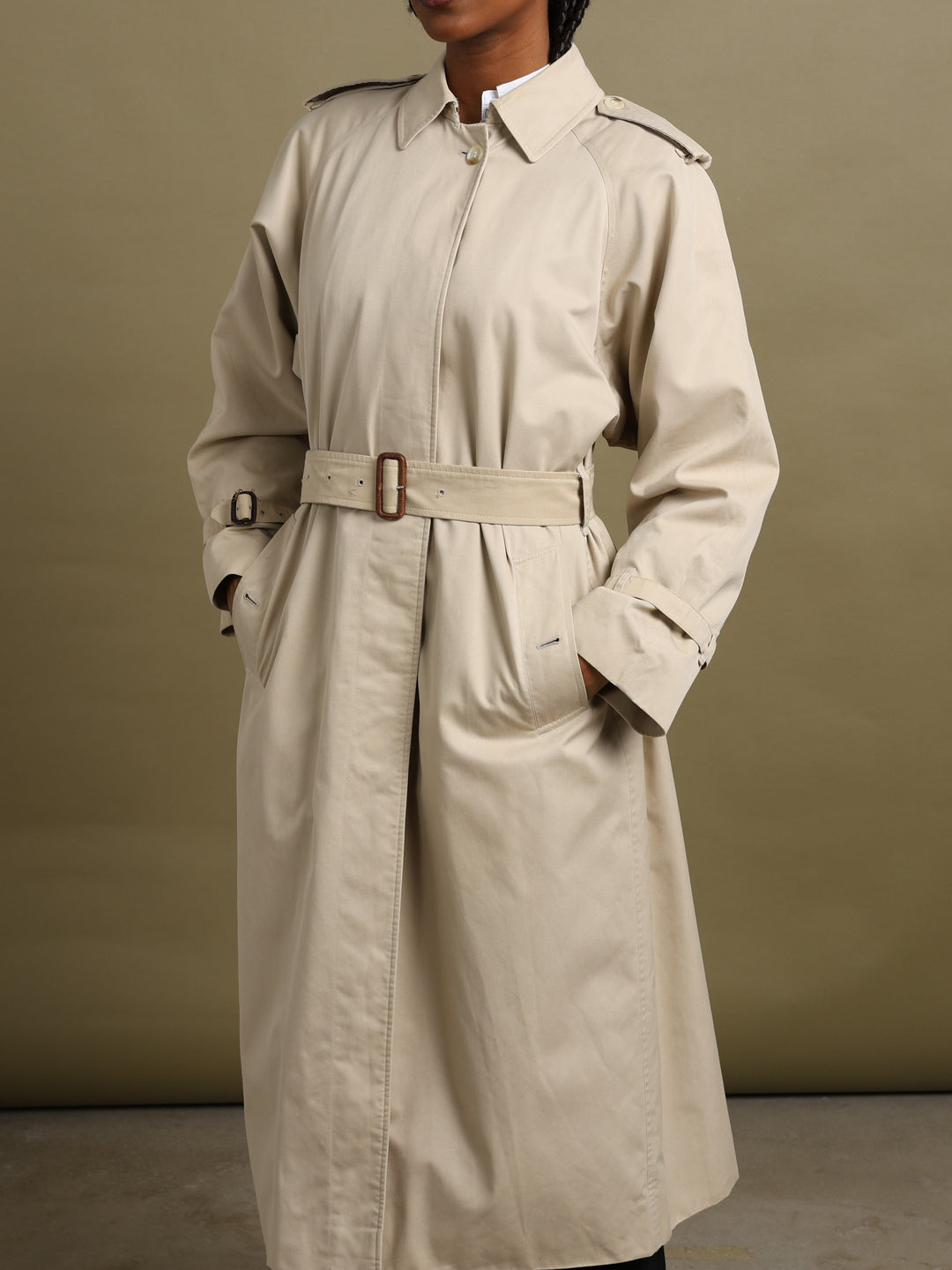 Burberrys Trench Coat Cream Women's L - detail 2