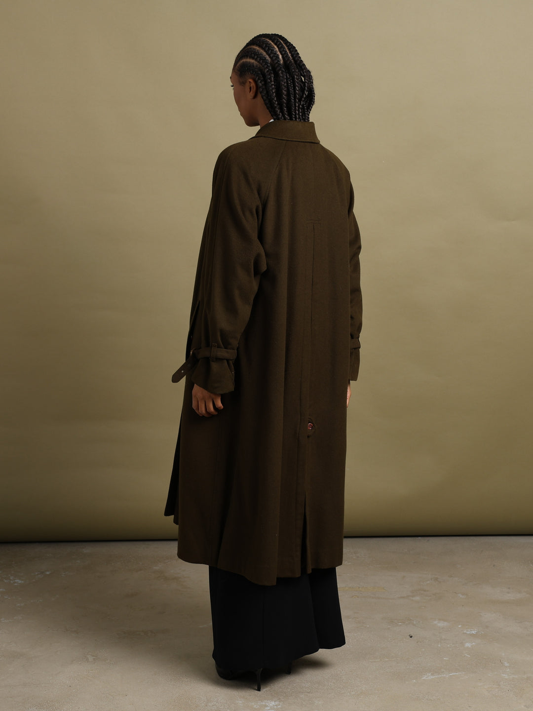 Burberrys Overcoat Olive Women's L - detail 2