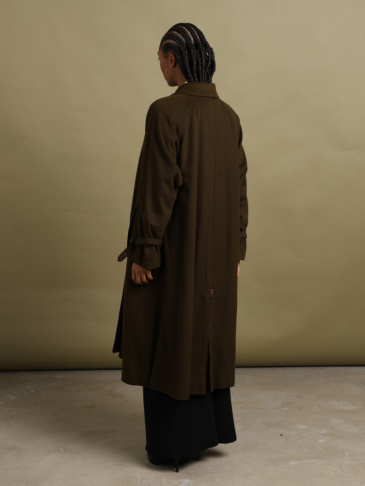 Burberrys Overcoat Olive Women's L - detail 2