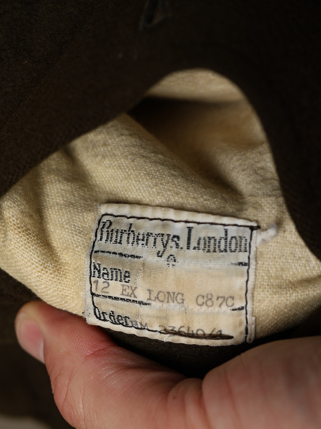 Burberrys Overcoat Olive Women's L - detail 6