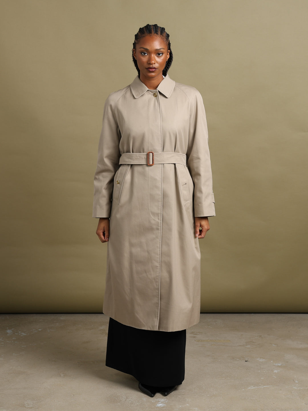 Burberrys Single Breasted Trench Coat Beige Women's M - front