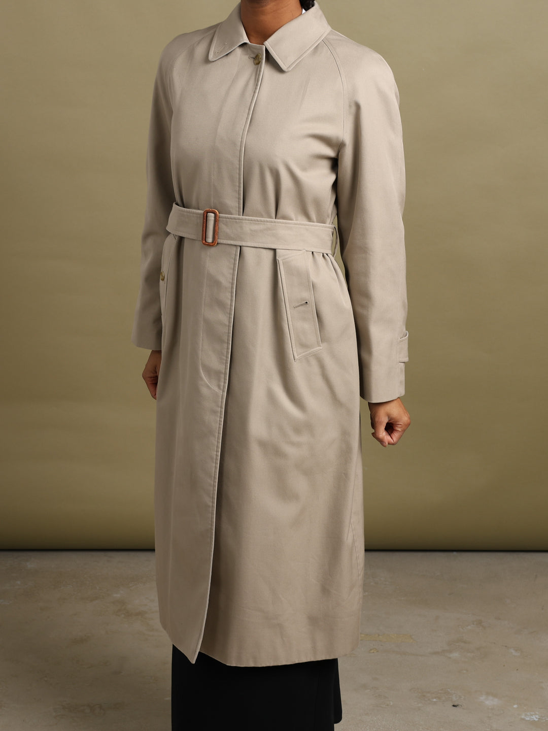 Burberrys Single Breasted Trench Coat Beige Women's M - styled