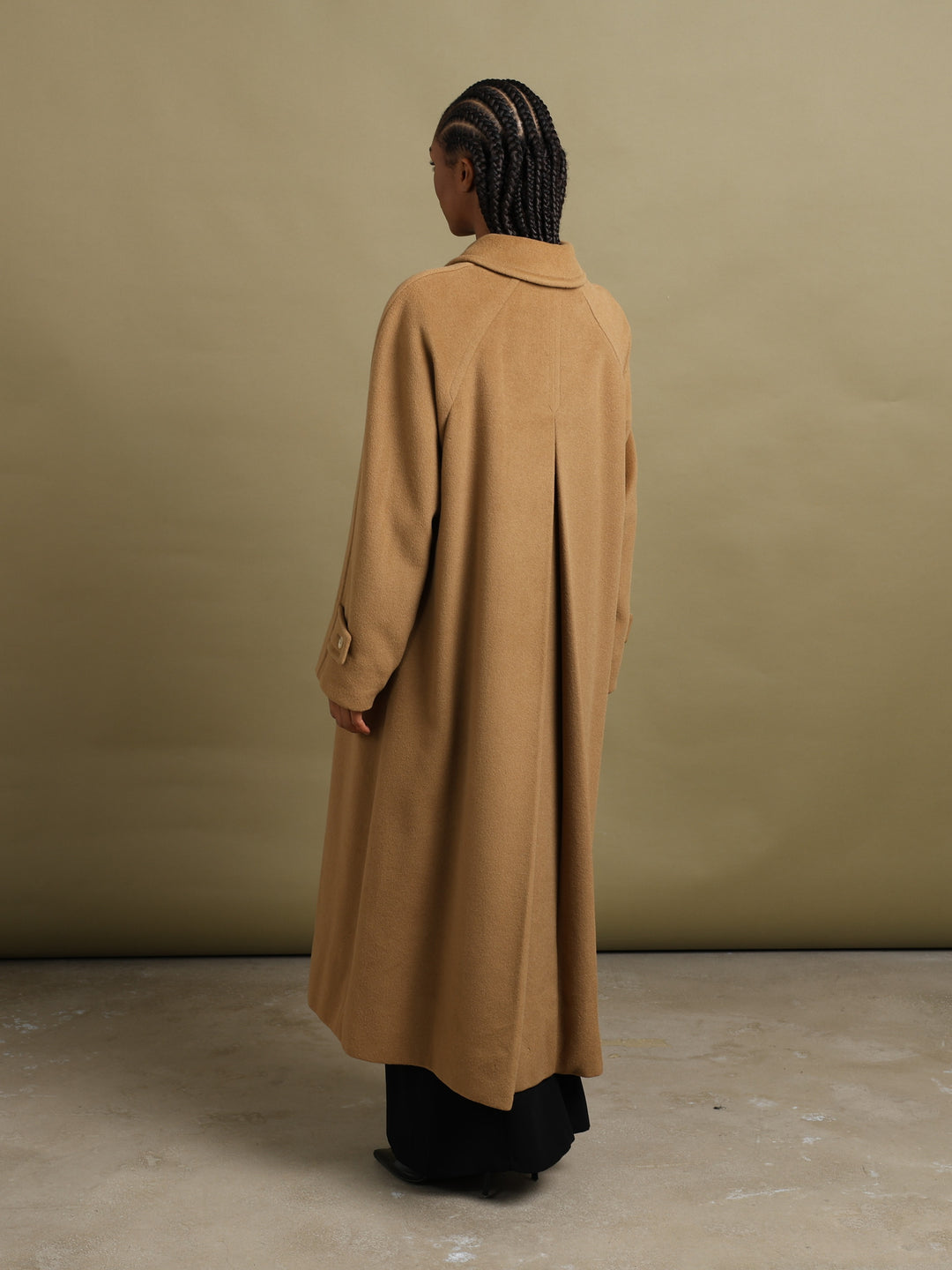 Aquascutum Overcoat Camel Women's XL - detail 2