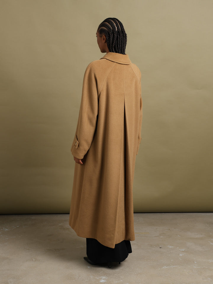 Aquascutum Overcoat Camel Women's XL - detail 2