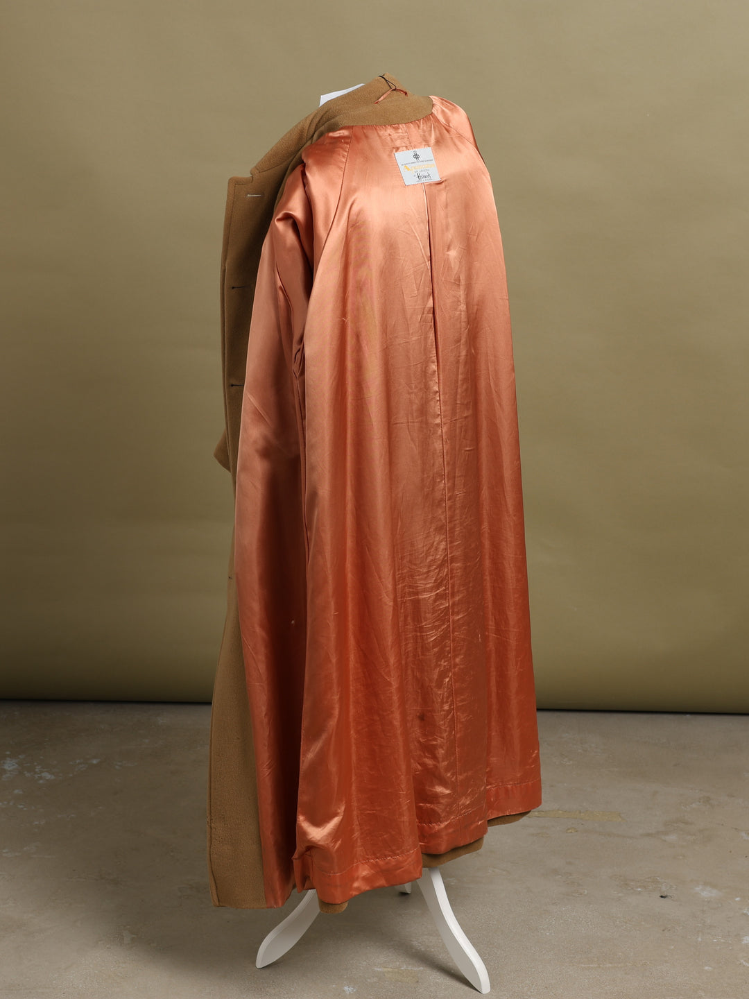 Aquascutum Overcoat Camel Women's XL - detail 3