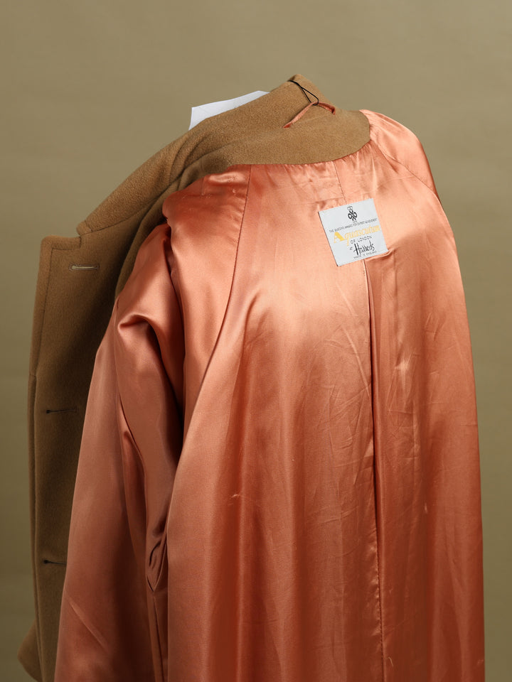 Aquascutum Overcoat Camel Women's XL - detail 4