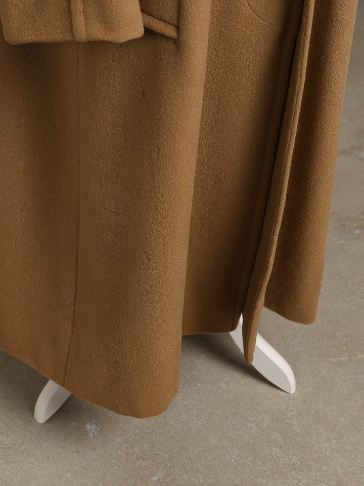 Aquascutum Overcoat Camel Women's XL - detail 5