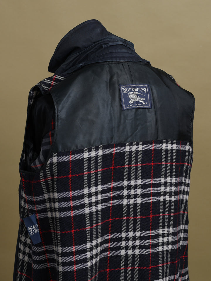 Burberrys Double Breasted Trench Coat Navy Women's L - detail 5