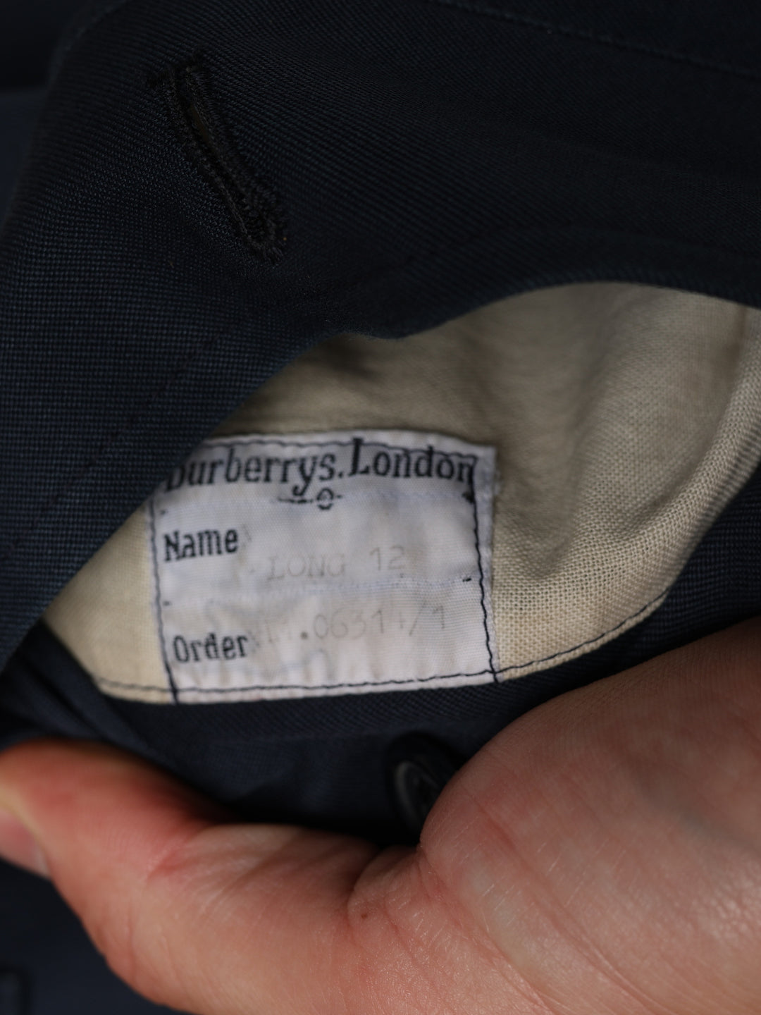 Burberrys Double Breasted Trench Coat Navy Women's L - detail 7