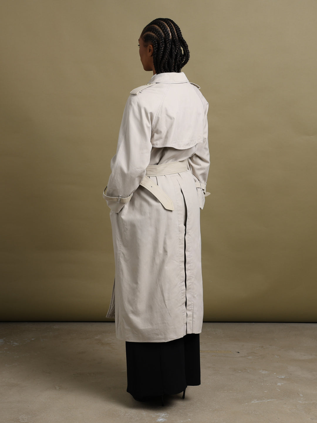 Burberrys Double Breasted Trench Coat Cream Women's S - detail 1
