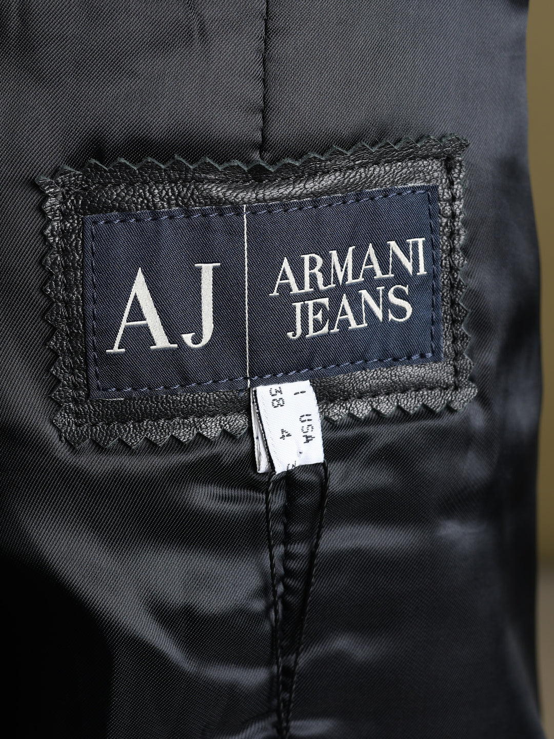 Armani Jeans Leather Bomber Jacket Black Women's S - detail 5