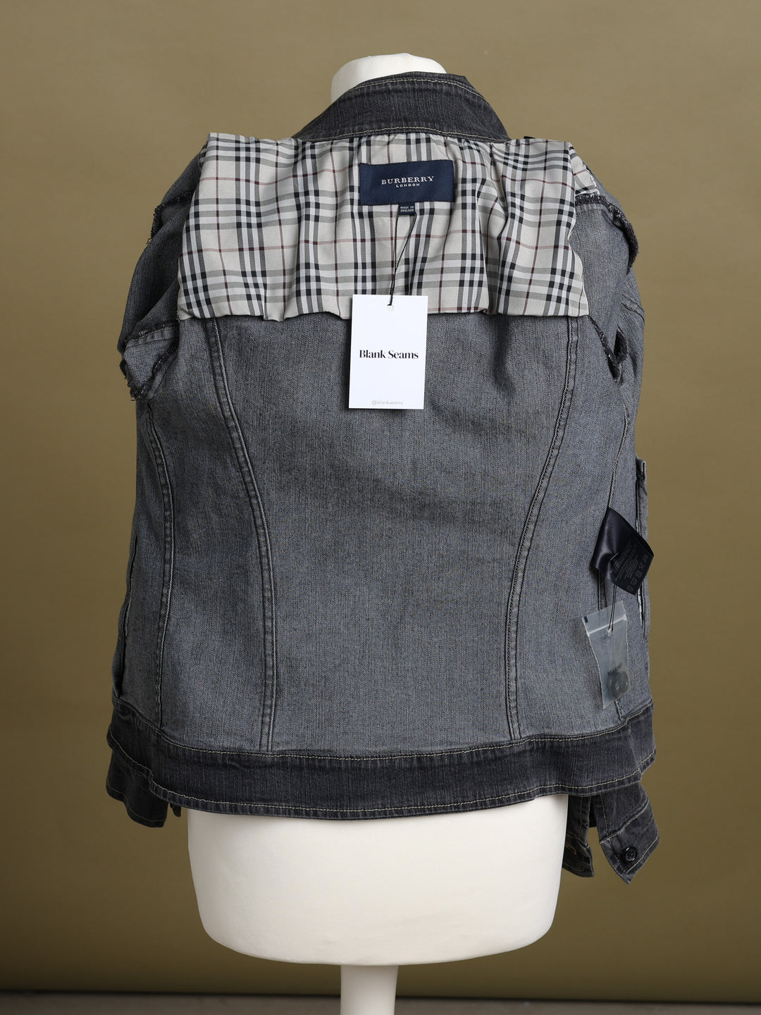 Burberry London Denim Peacoat Grey Women's XS - detail 3