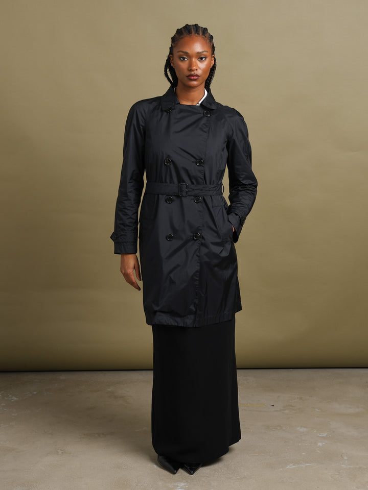 Prada Trench Coat Black Women's M - front