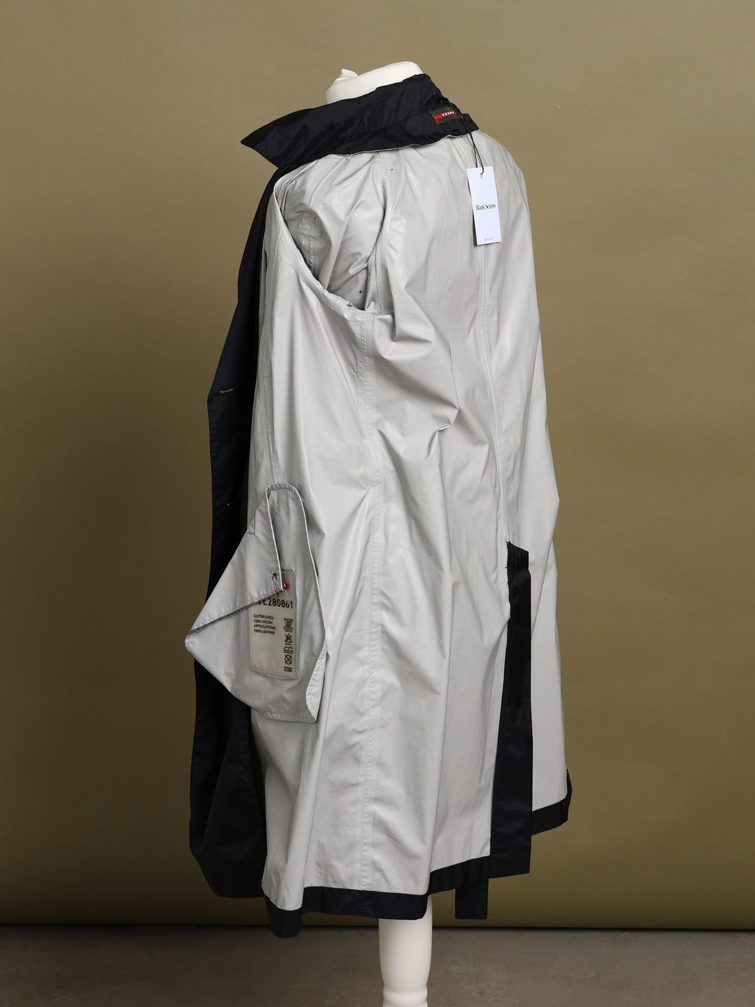 Prada Trench Coat Black Women's M - detail 2