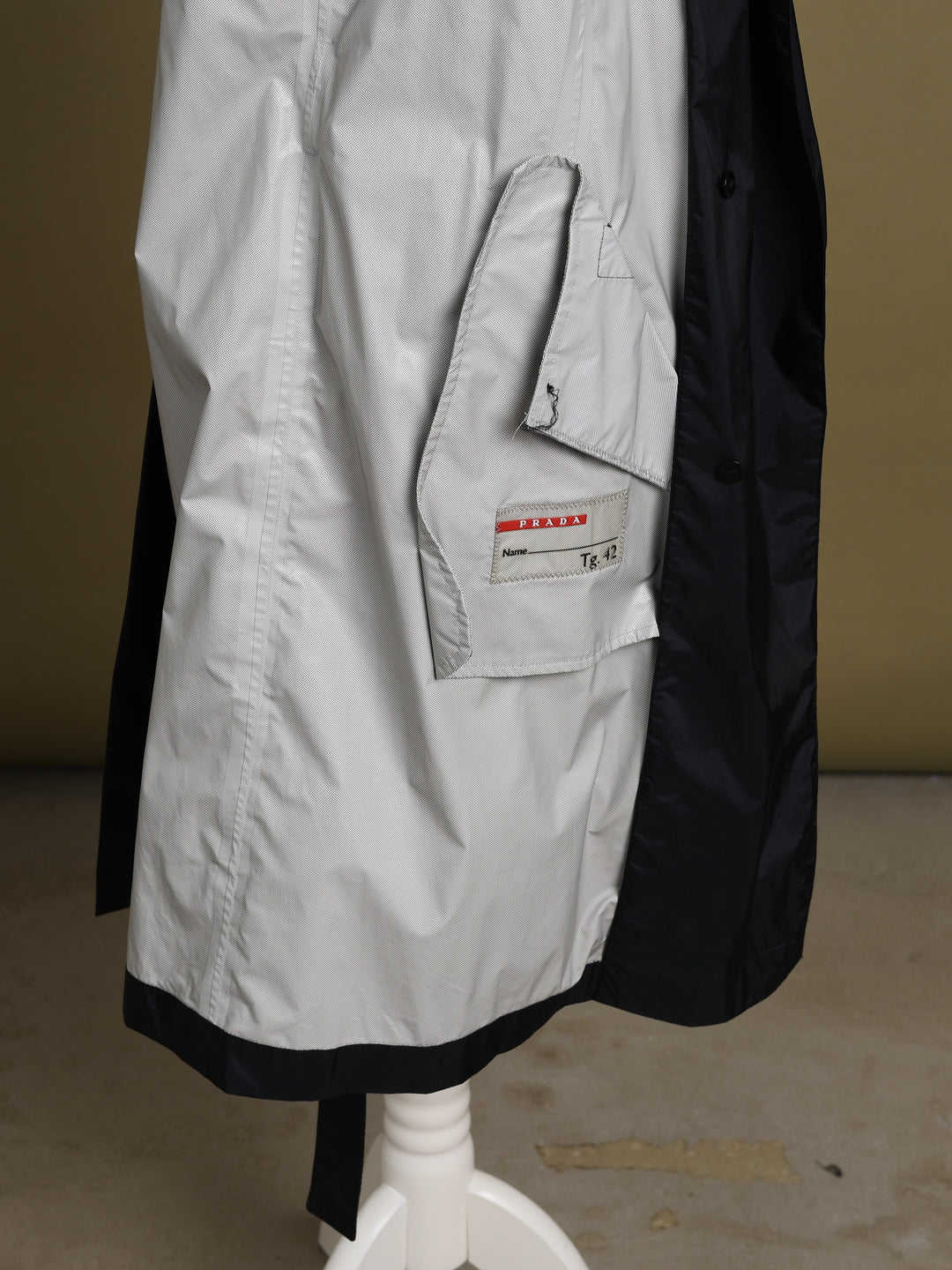 Prada Trench Coat Black Women's M - detail 5