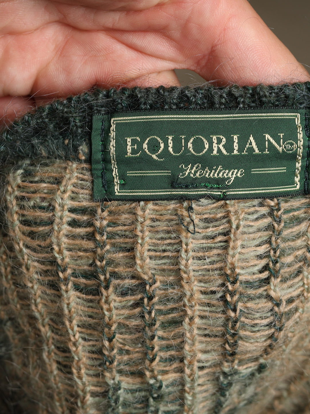 Equorian Heritage Jacquard Cardigan Green Women's L - detail 2
