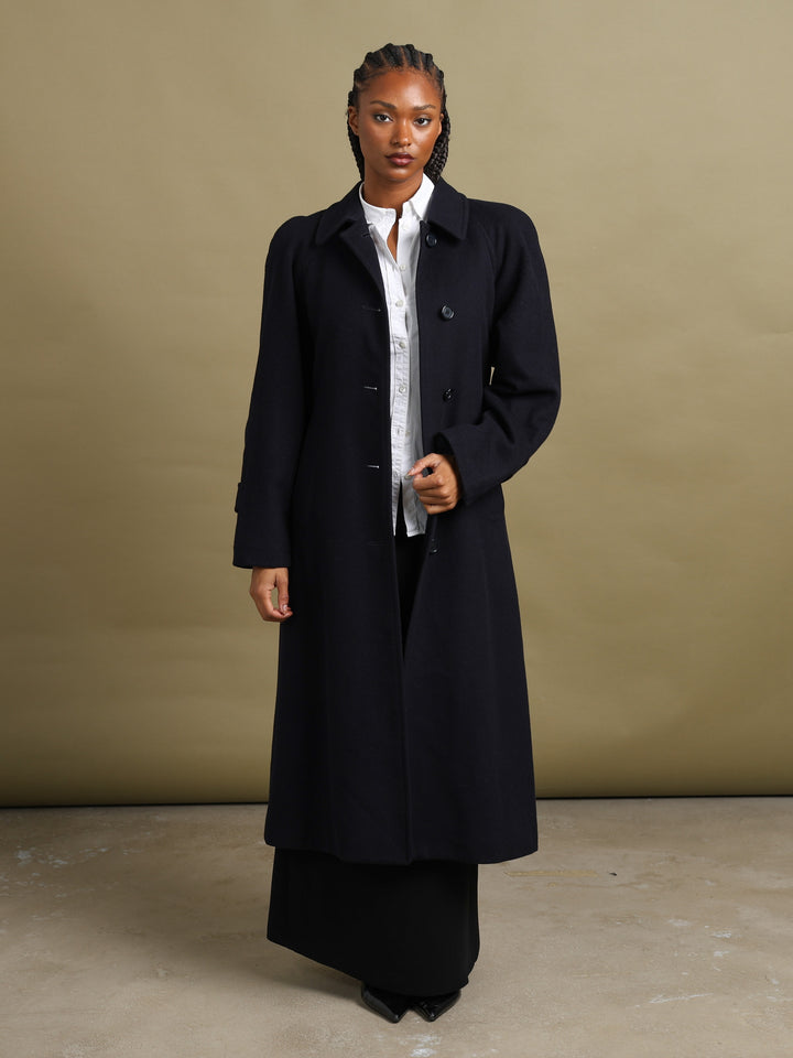Burberrys Overcoat Navy Women's S - back