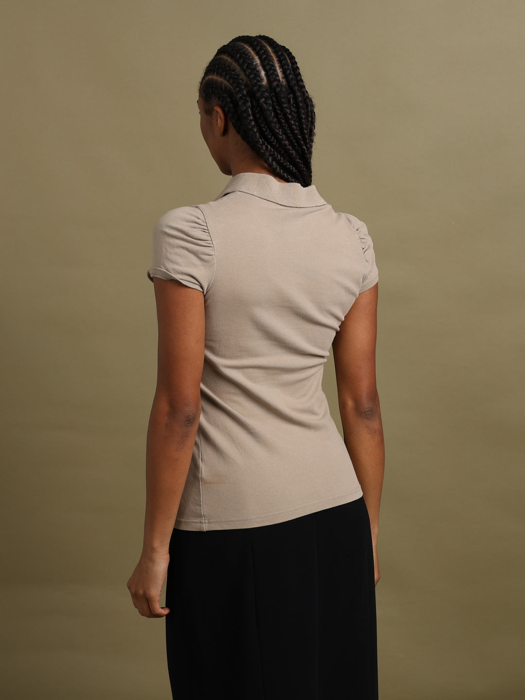 Burberry Brit Polo Shirt Taupe Women's M - detail 1