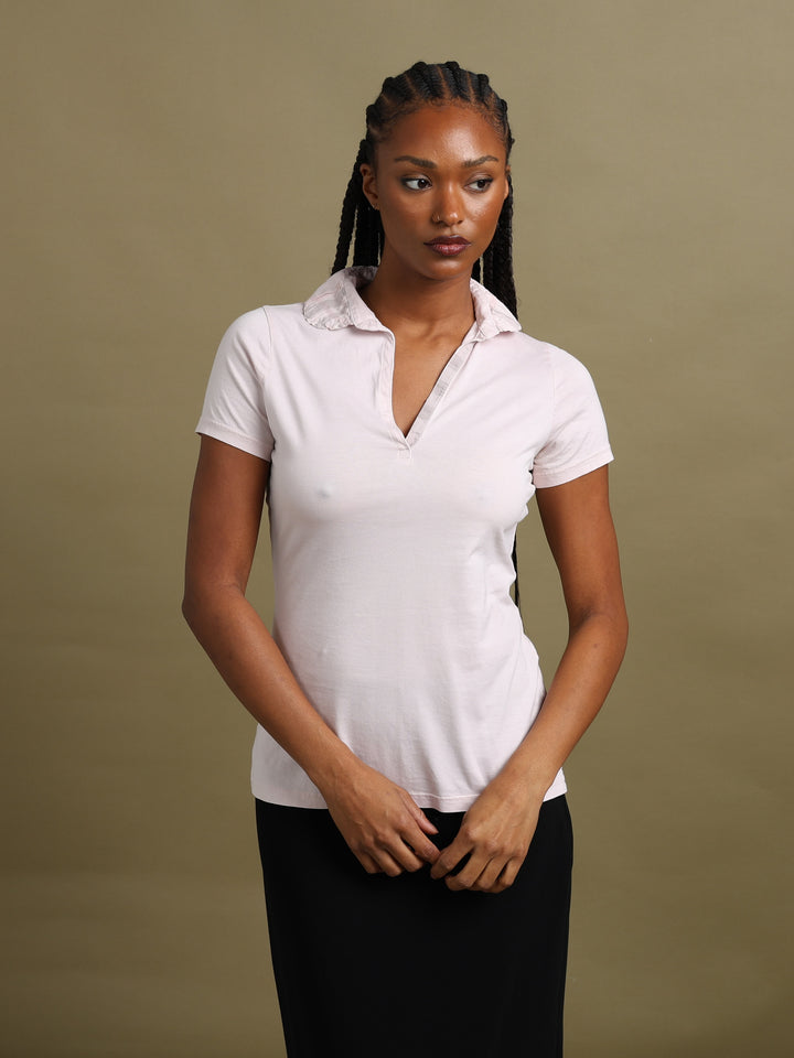 Burberry Brit Polo Shirt Pink Women's S - front